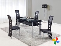 Homes Glass 4 Seater Dining Set